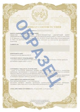 Образец Сертификат СТО 01.064.00220722.2-2020 Видное Сертификат СТО 01.064.00220722.2-2020 